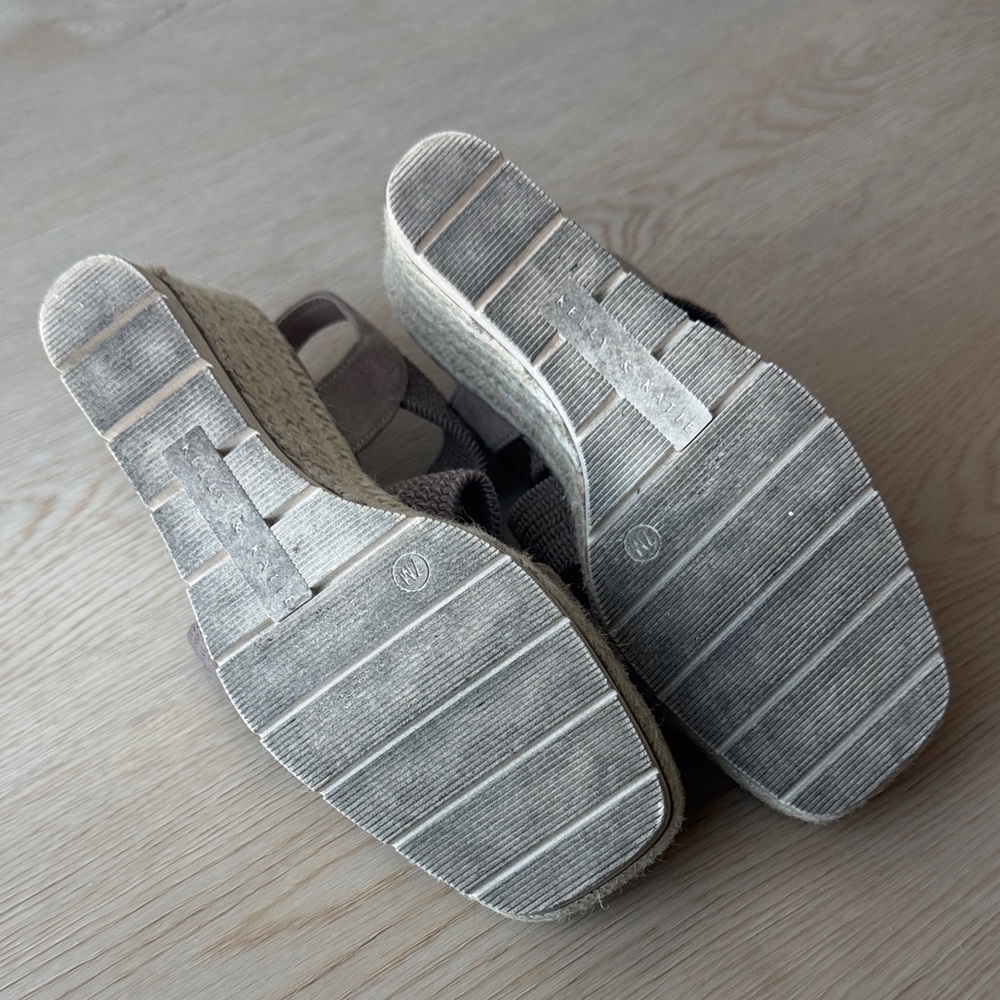 Women’s Kellie & Katie Taupe Espadrille Wedge Sandals - Picture 8 of 10